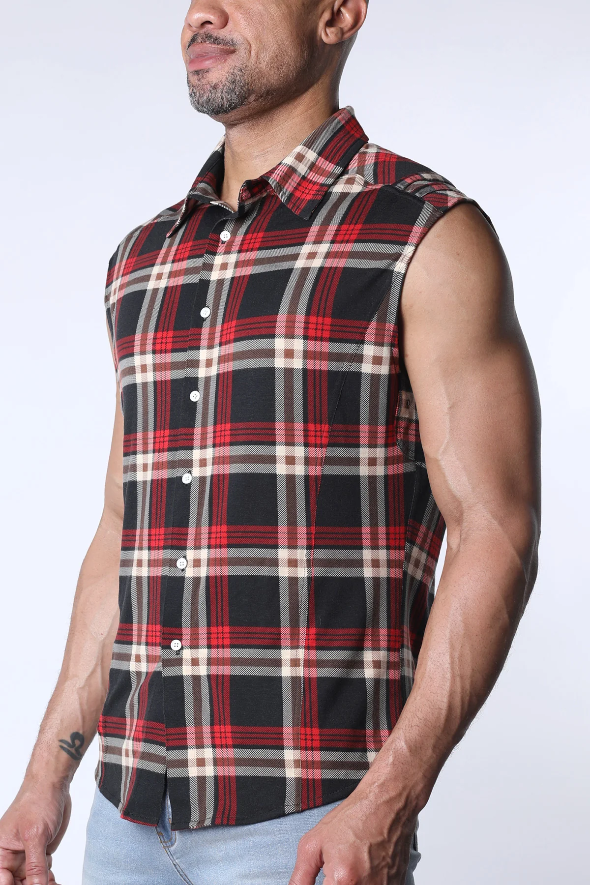 Lumber Jacked Sleeveless Shirt - Image 4
