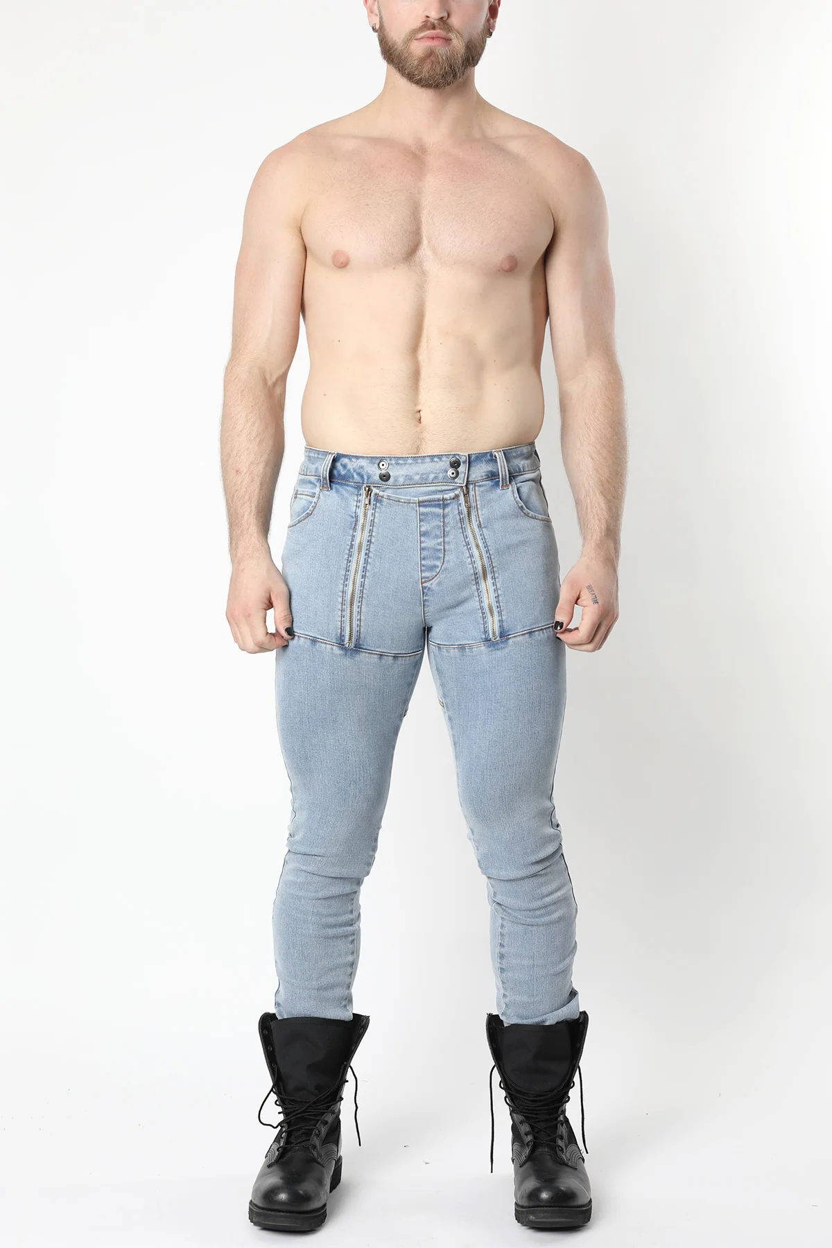 Slick Carpenter Denim Zipper Pant - Image 3