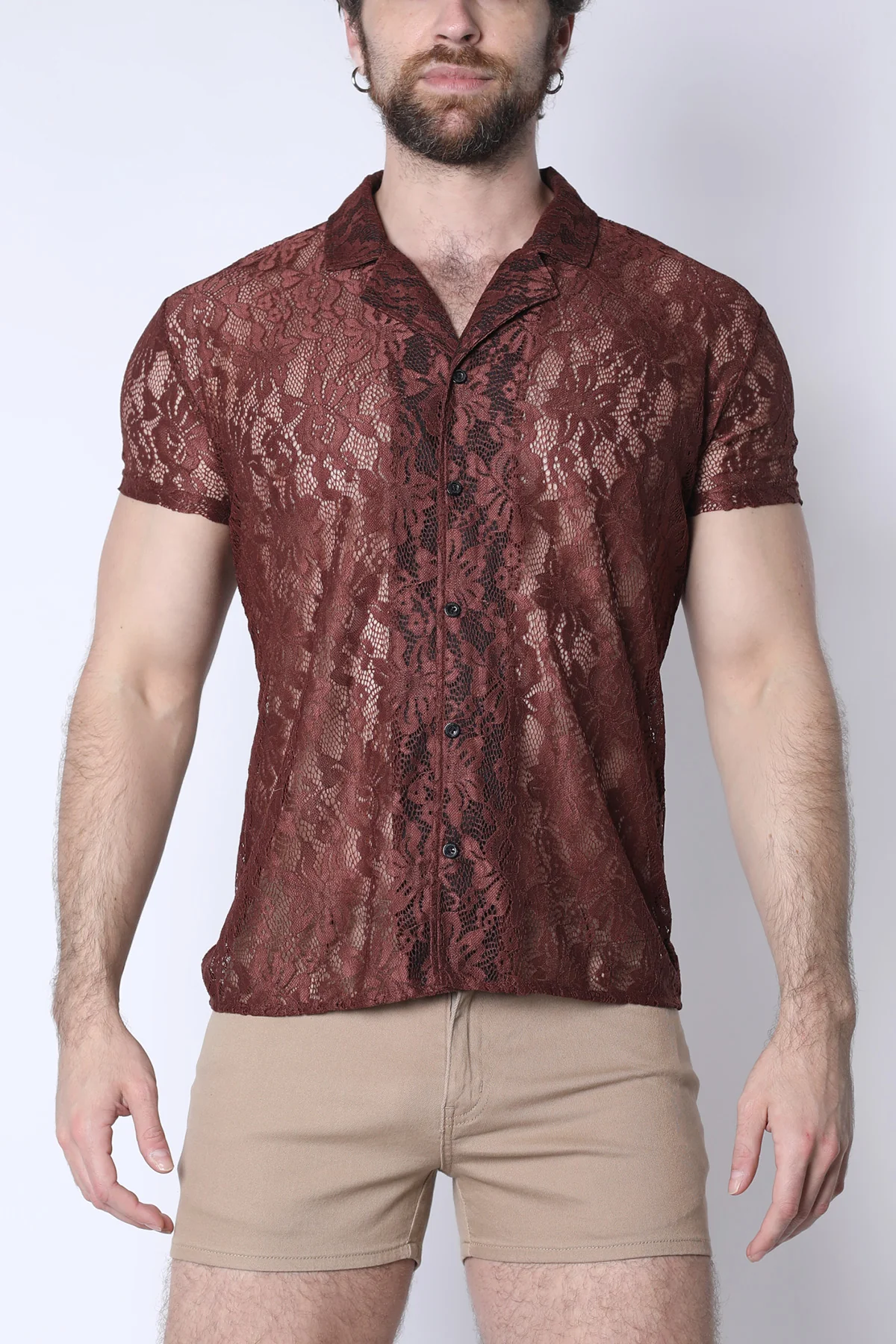 Sorrento Button-Down Lace Shirt