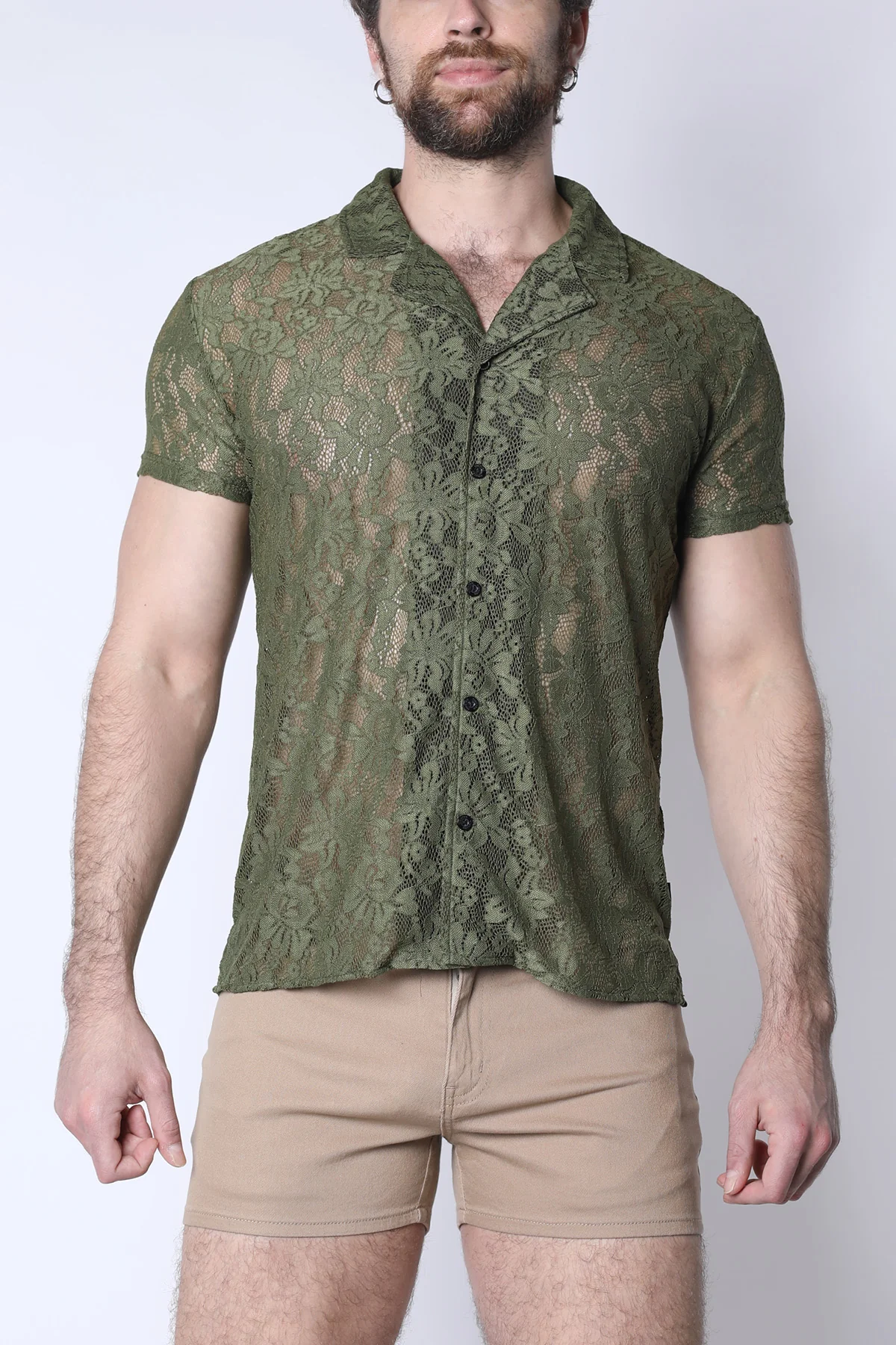 Sorrento Button-Down Lace Shirt - Image 10